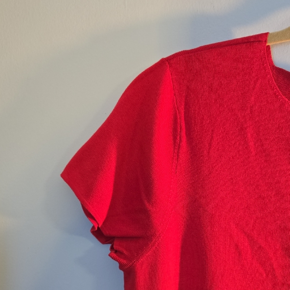 Coldwater Creek Business Top - Silk/Cotton Blend, Vibrant Pinkish/Red - Picture 3 of 8